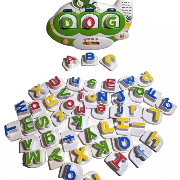 LeapFrog Fridge Magnets Word Builder Letter Jet Airplane 52 Upper & Lower Case - Picture 3 of 5